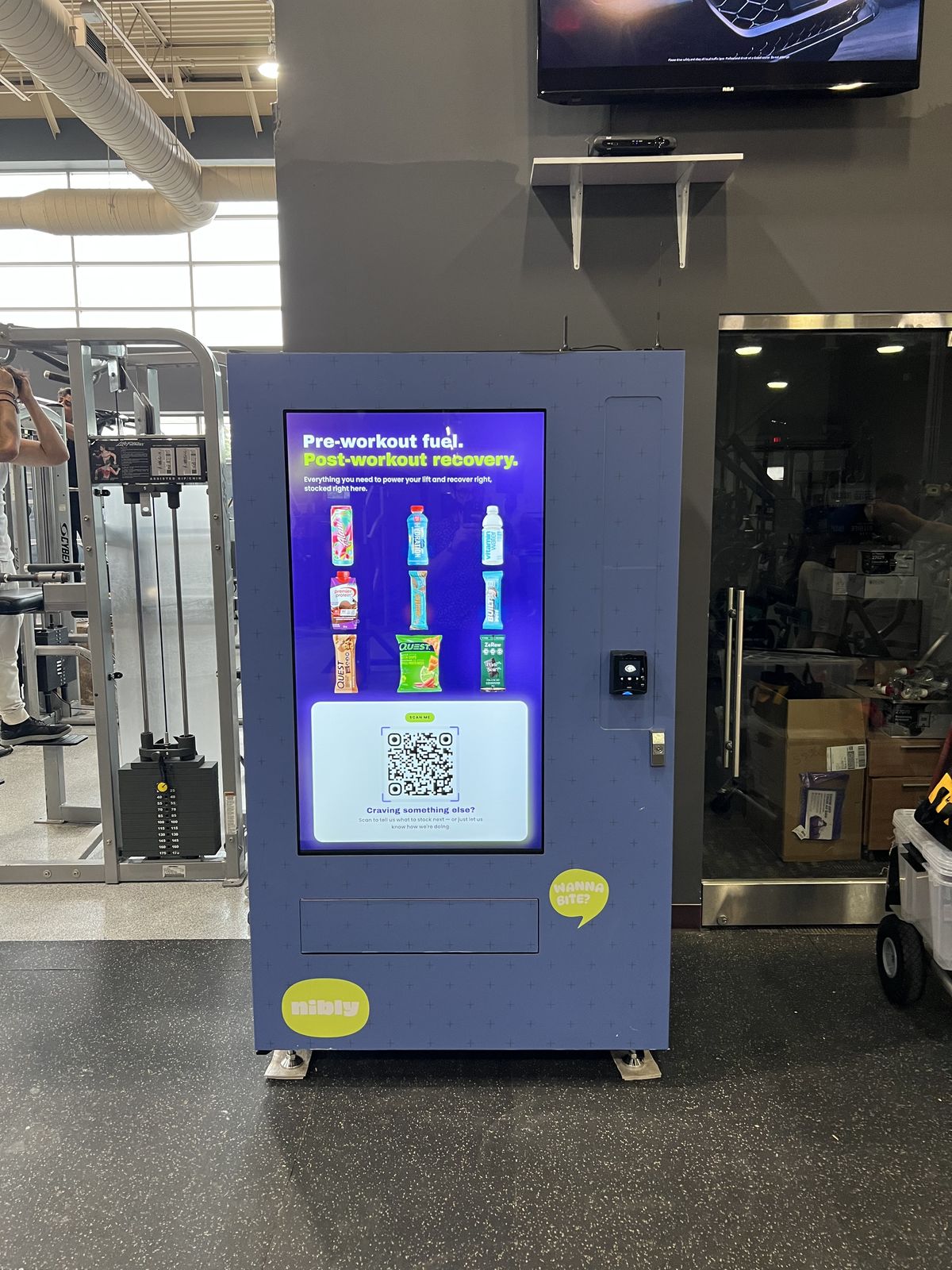 Conte Vending smart vending machine at Anytime Fitness in Woodbridge, Vaughan